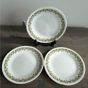 3 x vintage CORELLE Spring blossom crazy daisy side plates